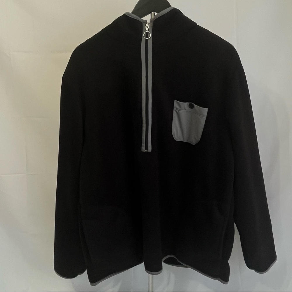 Soft Black & Gray Fleece Jacket